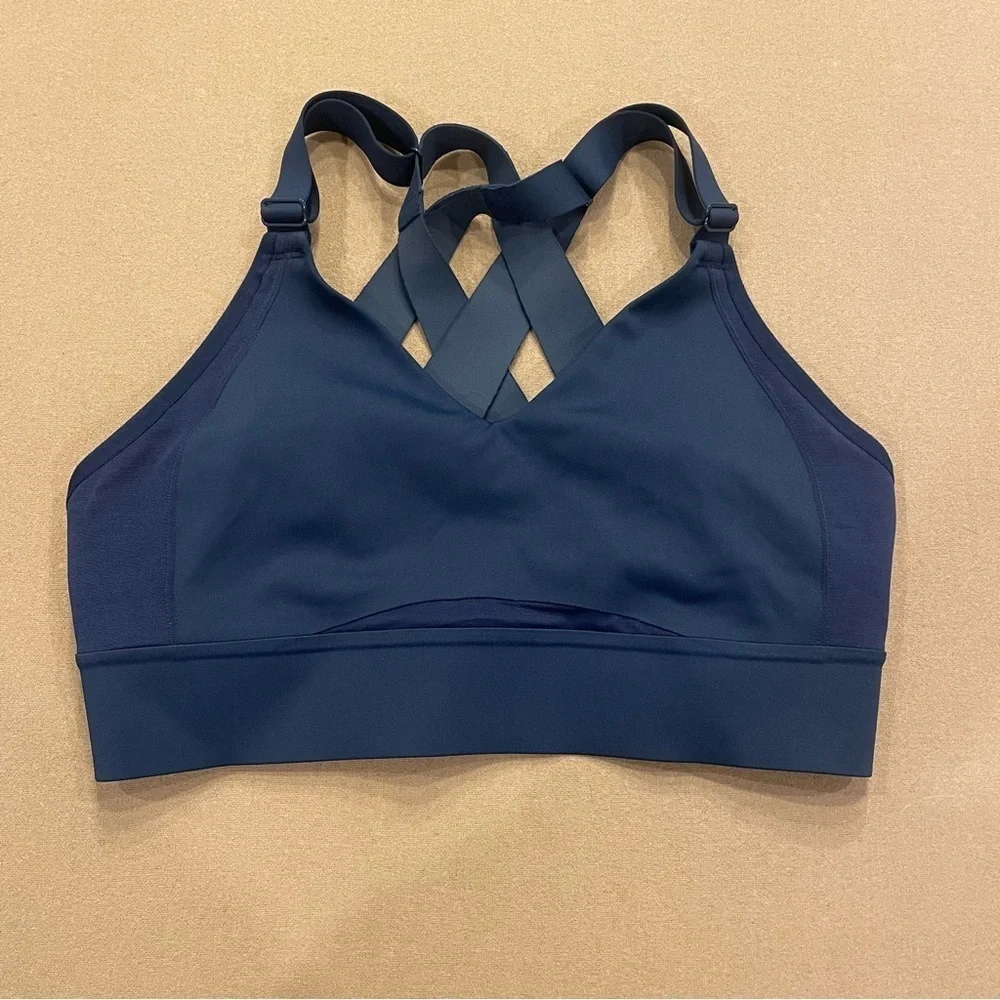Brooks Drive Interlace Run Bra Navy Blue Size 32C/D